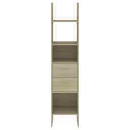 Berkfield Home Book Cabinet Sonoma Oak 40x35x180 cm Engineered Wood in Brown - Size: 40 x 35 x 180 cm - thumbnail 4