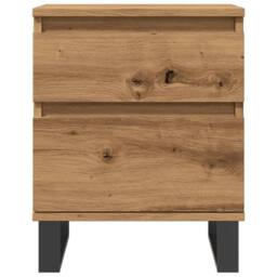 Berkfield Home Bedside Cabinet Artisan Oak 40x35x50 cm Engineered Wood in Brown - Size: 40 x 35 x 50 cm - thumbnail 4