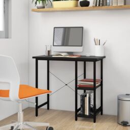 Berkfield Home Computer Desk Black 80x40x72 cm MDF & Metal - Size: 80 x 40 x 72 cm