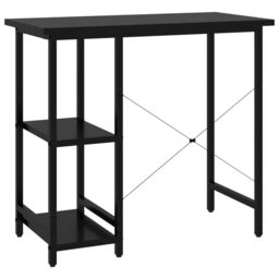 Berkfield Home Computer Desk Black 80x40x72 cm MDF & Metal - Size: 80 x 40 x 72 cm - thumbnail 5
