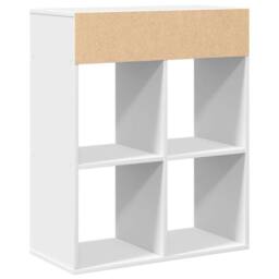 Berkfield Home Decorative Book Cabinet White 66x31x80 cm Engineered Wood - Size: 66 x 31 x 80 cm - thumbnail 6