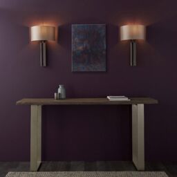Netlighting 'MACERATA' Dimmable Stylish Contemporary Indoor Fabric Wall Lamp in Brown - thumbnail 3