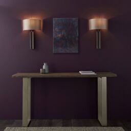 Netlighting 'MACERATA' Dimmable Stylish Contemporary Indoor Fabric Wall Lamp in Brown - thumbnail 4
