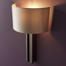 Netlighting 'MACERATA' Dimmable Stylish Contemporary Indoor Fabric Wall Lamp in Brown - thumbnail 5