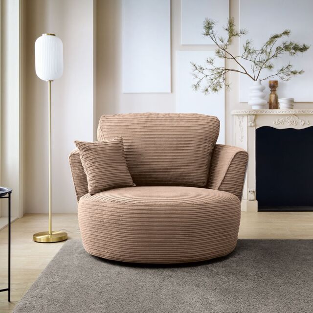 Abakus Direct Jumbo Swivel Chair Brown - image 1