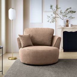 Abakus Direct Jumbo Swivel Chair Brown