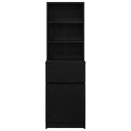 Berkfield Home Bedside Cabinet Black 39x35x125 cm Engineered Wood - Size: 39 x 35 x 125 cm - thumbnail 6