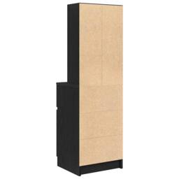 Berkfield Home Bedside Cabinet Black 39x35x125 cm Engineered Wood - Size: 39 x 35 x 125 cm - thumbnail 8