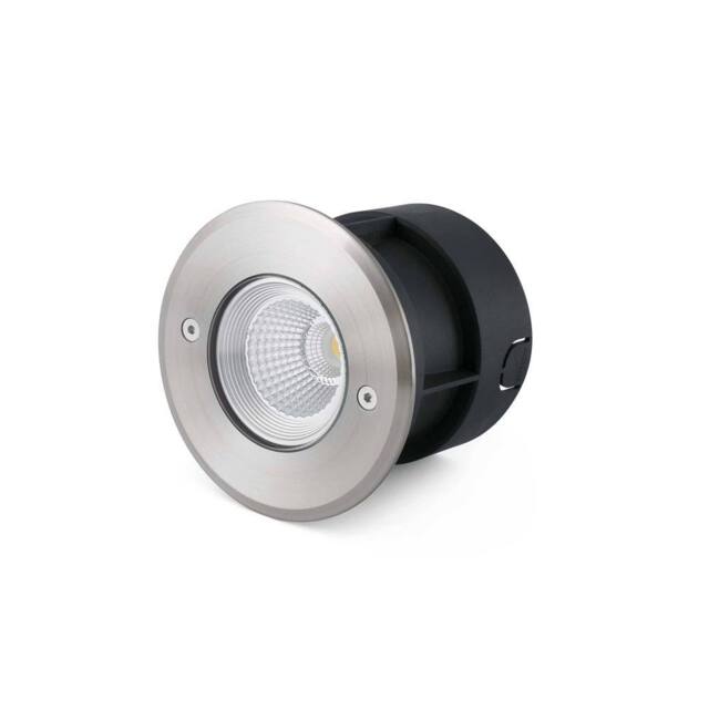 Netlighting Suria LED Outdoor Recessed Spotlight Wide Beam Angle Matt Nickel IP67 in Grey - image 1