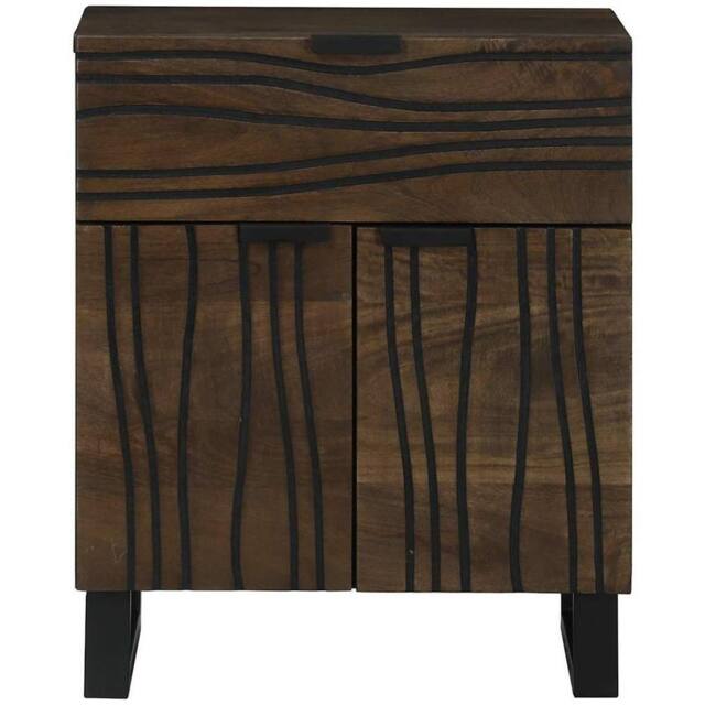 Berkfield Home Stylish Bedside Cabinet - 50x33x60 cm, Made from Solid Mango Wood in Brown - Size: 50 x 33 x 60 cm - image 1