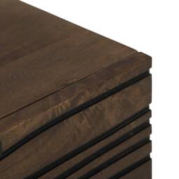 Berkfield Home Stylish Bedside Cabinet - 50x33x60 cm, Made from Solid Mango Wood in Brown - Size: 50 x 33 x 60 cm - thumbnail 7