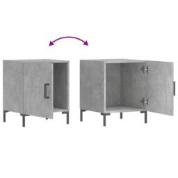 Berkfield Home Modern Bedside Cabinets 2 pcs Concrete Grey 40x40x50 cm Engineere - Size: 40 x 40 x 50 cm - thumbnail 7