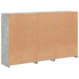 Berkfield Home Sideboard with LED Lights Concrete Grey 162x37x100 cm - Size: 162 x 37 x 100 cm - thumbnail 8