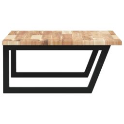 Berkfield Home Basin Shelf Wall Mounted Steel & Solid Wood Acacia in Brown - thumbnail 5