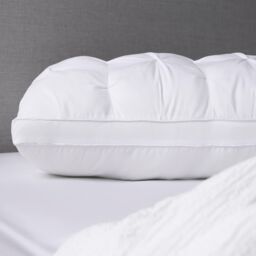 OHS Quilted Pillow Hotel Quality Luxury Filled Soft Bounce Back Plump in White - thumbnail 4