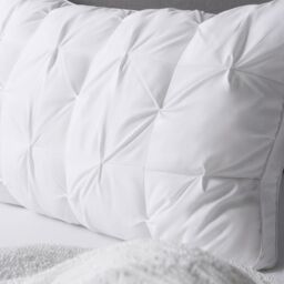 OHS Quilted Pillow Hotel Quality Luxury Filled Soft Bounce Back Plump in White - thumbnail 3