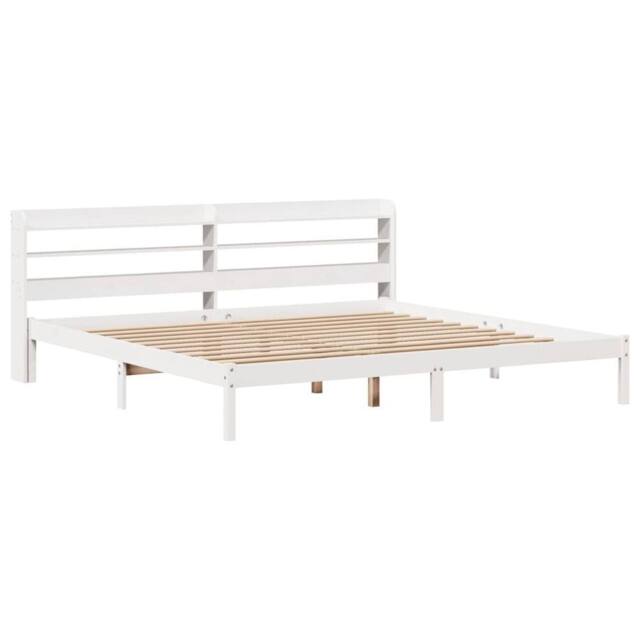 Berkfield Home Beautiful Bed Frame without Mattress White 180x200 cm Super King - image 1