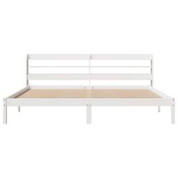 Berkfield Home Beautiful Bed Frame without Mattress White 180x200 cm Super King - thumbnail 4