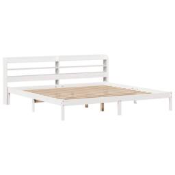 Berkfield Home Beautiful Bed Frame without Mattress White 180x200 cm Super King - thumbnail 1