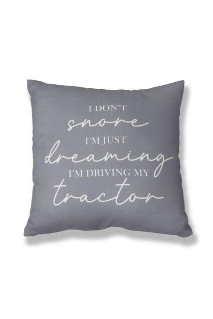 Martex Filled Cushion 100% Polyester - 45 x 45cm - Dreaming of my tractor in Grey - Size: 45 cm x 45 cm - image 1