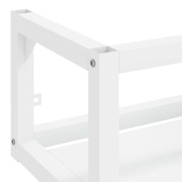 Berkfield Home Wall-mounted Bathroom Washbasin Frame White 40x38x31 cm Iron - Size: 40 x 38 x 31 cm - thumbnail 6