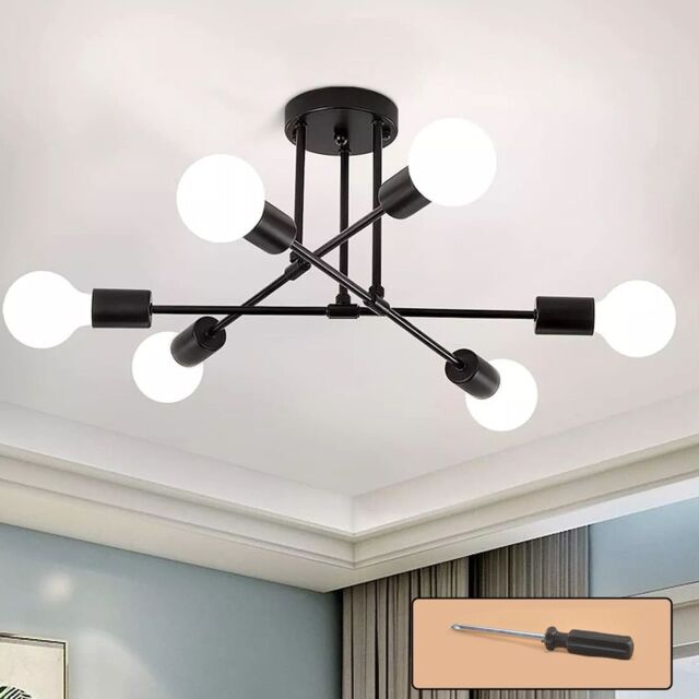 SPETLEK LED Ceiling Light Chandelier vintage pendant lights fitting in Black - image 1