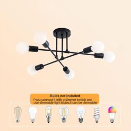 SPETLEK LED Ceiling Light Chandelier vintage pendant lights fitting in Black - thumbnail 4