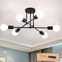 SPETLEK LED Ceiling Light Chandelier vintage pendant lights fitting in Black - thumbnail 1