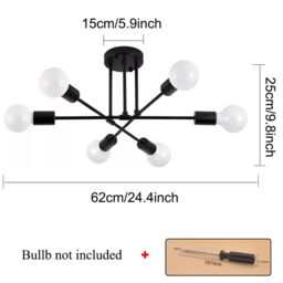 SPETLEK LED Ceiling Light Chandelier vintage pendant lights fitting in Black - thumbnail 2