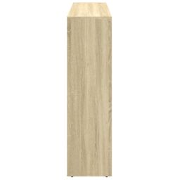Berkfield Home Room Divider Bookcase 3-Tier Sonoma Oak 137.5x29x103.5 cm Engineered Wood in Brown - thumbnail 6