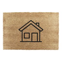 Artsy Mats Minimalistic House Outline Doormat in Black - Size: 40 cm x 60 cm - thumbnail 4