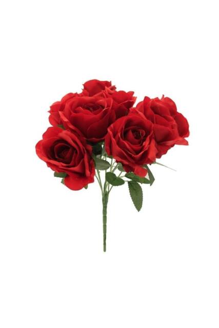 KDMD Rose Bush Red Artificial Flowers - image 1
