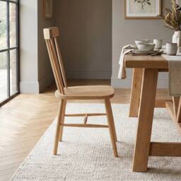 FORGEVIO Back Dining Chair Marbury Classic Oak in Light Oak - Size: 0.6m2 - thumbnail 5