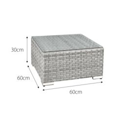 Oseasons Malta Rattan 2 Seat Tea for Two Set in Dove Grey - thumbnail 3