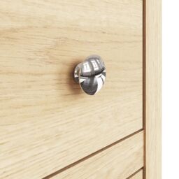 FWStyle Ready Assembled Ash Wood Tall Cabinet Cupboard 1 Door 1 Drawer in Brown - thumbnail 4
