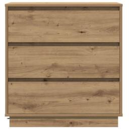 Berkfield Home Beautiful Bedside Cabinet with LED Artisan Oak 71x34, 5x75 cm Engi in Brown - thumbnail 8
