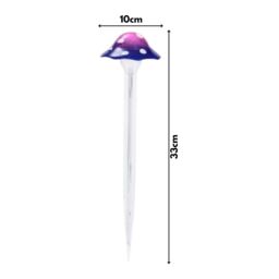 Marco Paul 35cm Purple Resin Mushroom Solar Powered Stake Light - thumbnail 2