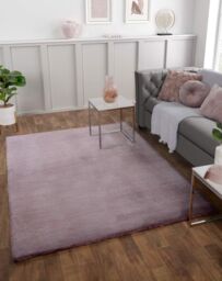 The Linen Consultancy TLC 5 Star Hotel Concept Tipped Luxury Faux Fur Amethyst Rug in Purple - Size: 120 cm x 170 cm