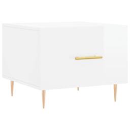 Berkfield Home Coffee Tables 2pcs High Gloss White 50x50x40 cm Engineered Wood - Size: 50 x 50 x 40 cm - thumbnail 5