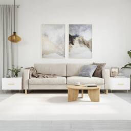 Berkfield Home Coffee Tables 2pcs High Gloss White 50x50x40 cm Engineered Wood - Size: 50 x 50 x 40 cm - thumbnail 2