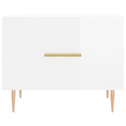 Berkfield Home Coffee Tables 2pcs High Gloss White 50x50x40 cm Engineered Wood - Size: 50 x 50 x 40 cm - thumbnail 6