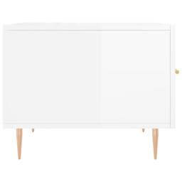 Berkfield Home Coffee Tables 2pcs High Gloss White 50x50x40 cm Engineered Wood - Size: 50 x 50 x 40 cm - thumbnail 8