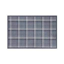 The Rug Shop UK Grey Modern Chequered Easy to Clean Mat - Size: 50 cm x 75 cm - thumbnail 1