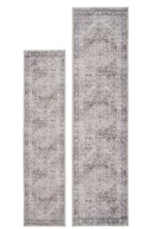 Kukoon Grey Distressed Soft Washable & Liquid Repellent Living Room Area Rug in Light Grey - Size: 240 cm x 330 cm - thumbnail 7