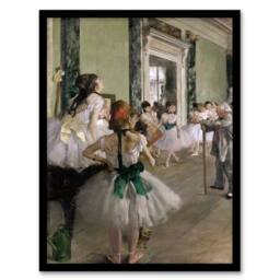 Artery8 Edgar Degas Framed Wall Art Print The Ballet Class Dance Studio - Size: A4 - thumbnail 1
