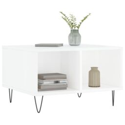 Berkfield Home Coffee Table High Gloss White 60x50x36.5 cm Engineered Wood - thumbnail 3