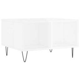 Berkfield Home Coffee Table High Gloss White 60x50x36.5 cm Engineered Wood - thumbnail 2