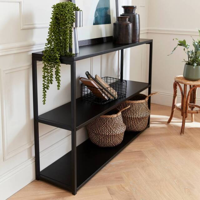 sweeek 3-level Industrial Metal Shelving Unit in Black - image 1