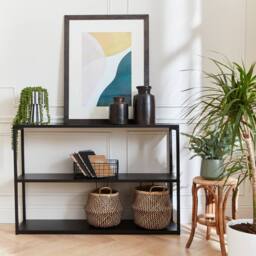 sweeek 3-level Industrial Metal Shelving Unit in Black - thumbnail 6