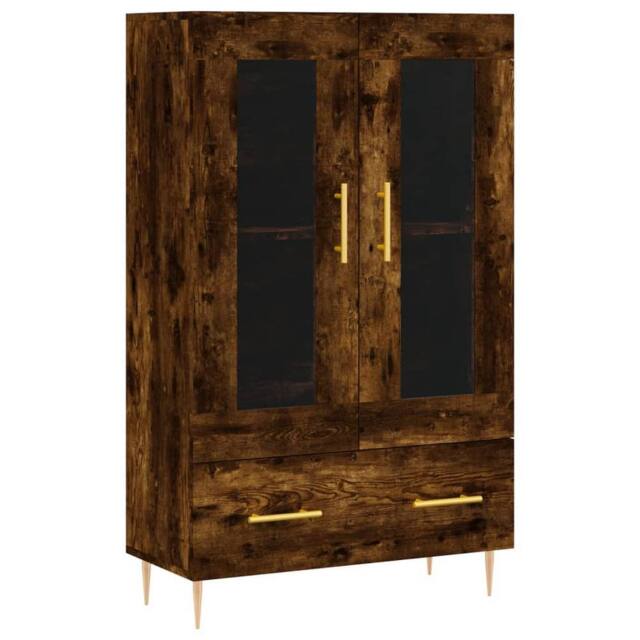 Berkfield Home Highboard Smoked Oak 69.5x31x115 cm Engineered Wood in Brown - image 1